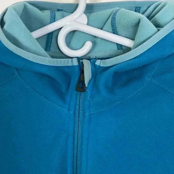 L.L. Bean Women’s Large Hooded Fleece Jacket Blue Casual Comfortable Cozy Winte - Picture 3 of 7